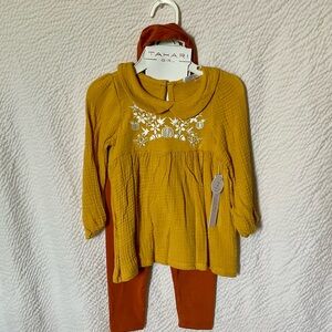 Tahari Mustard and Rust Kids Matching Set